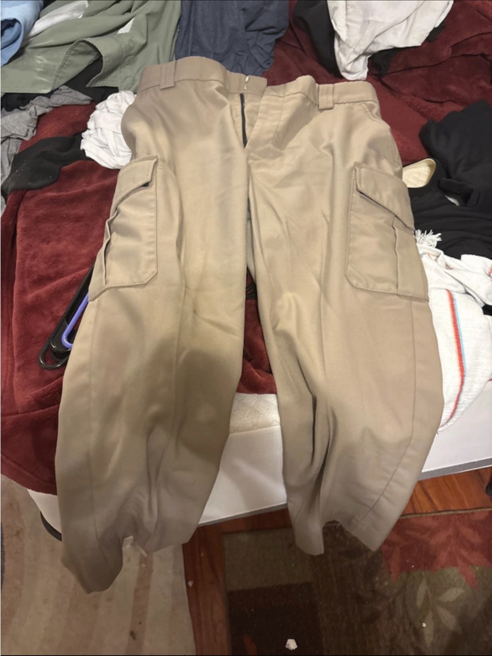 Blauer Tan Cargo Pants with Side Utility Pockets